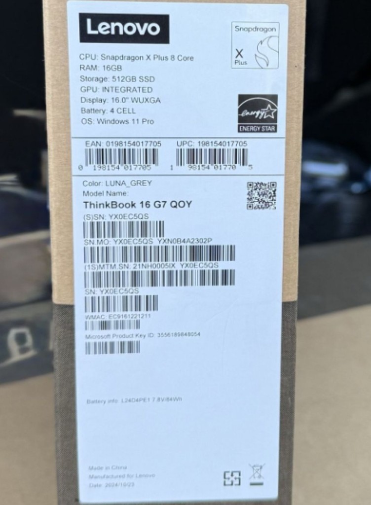 Lenovo ThinkBook 16 G7 QOY Luna Grey Код:null. Изображение 6