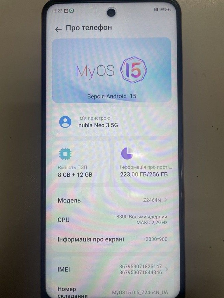 Дешиво Zte Nubia Neo 3 5G 8/256GB Shadow Black с ломбарда
