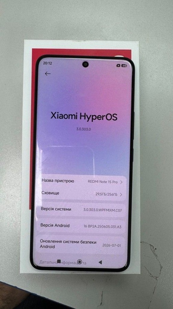 Купити Xiaomi Redmi Note 15 Pro 4G 8/256GB Glacier Blue Б/У