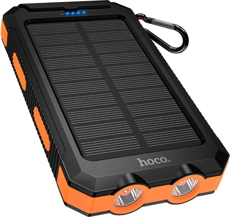 HOCO J164 Platinum Solar 8000mAh 2USB/Type-C із сонячною панеллю та ліхтариком Код:null. Зображення 6