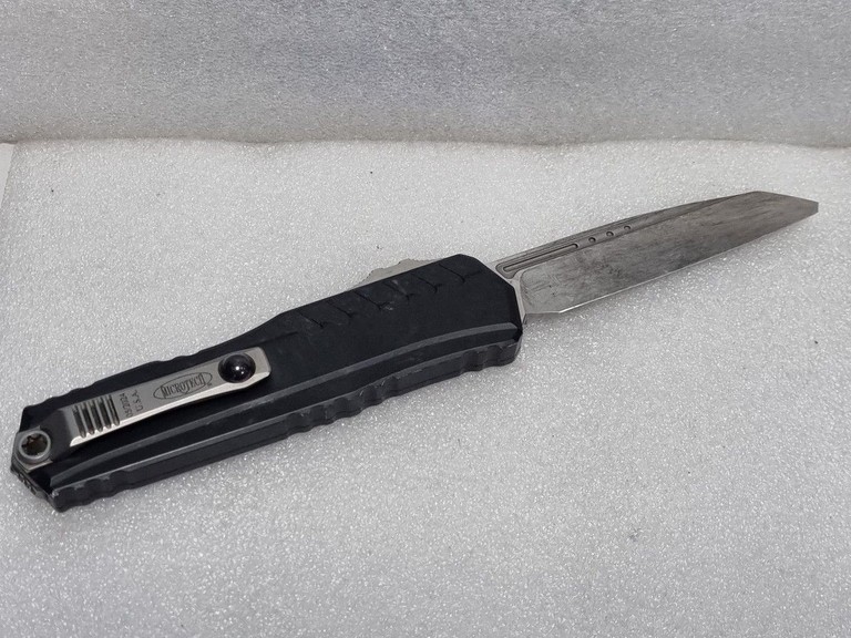 Дешево Microtech Cypher II Double Edge Stonewash Standard Black (1242-10) з ломбарду