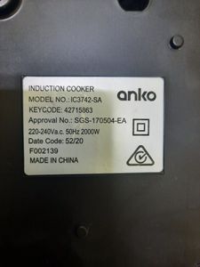 Б/в Настільна плита Anko ic3742-sa 01-200820457