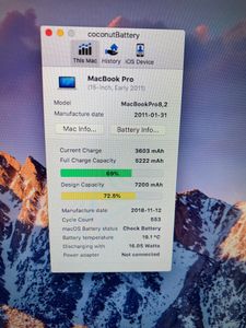 Б/в Ноутбук Apple a1286 macbook pro 15,4" core i7 2,2ghz/ram 6gb/hdd500gb/intel hd graphics 3000 01-200864052