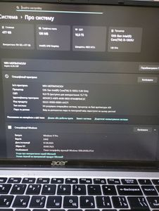 Б/в Ноутбук Acer 15/core i3-1305u ddr5/16gb ddr5/ssd 480 gb/*інтегрована 01-200875666