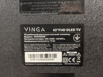 Б/у Телевизор Vinga s43fhd25b 01-200912430