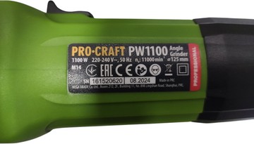 Б/в Кутова шліфмашина Procraft pw-1100 01-200946319