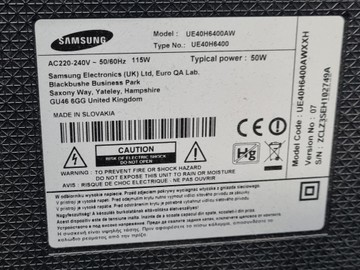 Б/в Телевізор Samsung ue40h6400aw 01-200979500