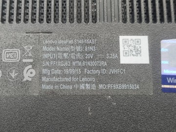 Б/в Ноутбук Lenovo 15/amd a6 9225 ddr4/4gb ddr4/hdd 500 gb/radeon 530 4gb 01-201002910