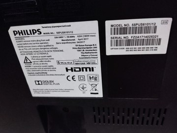 Б/в Телевізор Philips 55pus6101 01-201056545