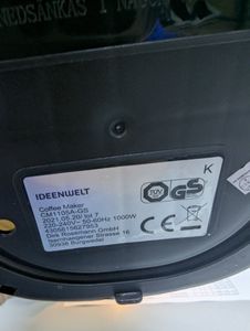 Б/у Кофеварка капельная Ideenwelt cm1105a-gs 01-200852111