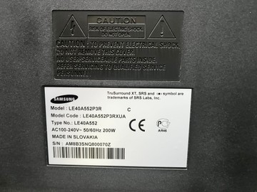 Б/в Телевізор Samsung le40a552p3r 01-200940013