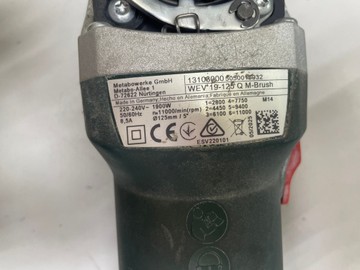 Б/у Угловая шлифмашина Metabo wev 19-125 q m-brush 01-201075117