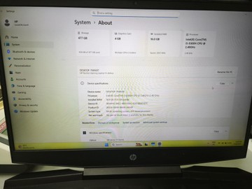Б/в Ноутбук Hp core i5 9300h ddr4/16gb ddr4/ssd 512 gb/geforce gtx1650 4gb 01-201088659