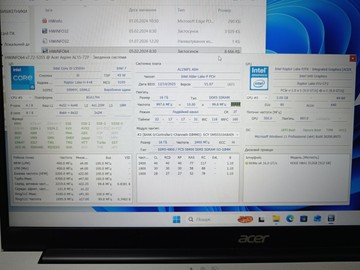 Б/в Ноутбук Acer 15/core i5-13500h ddr5/16gb ddr5/hdd *відсутній/ssd 512 gb/*інтегрована 01-201098419