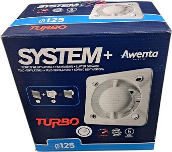 Б/в Витяжний вентилятор Awenta system+ kwt125t (білий) 01-201147001