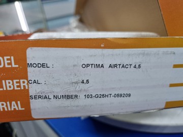 Б/в Пневматична гвинтівка Optima airtact 4.5mm 01-201147383