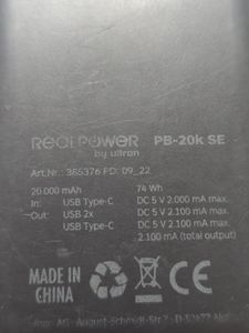 01-200771557: Realpower 20000mah