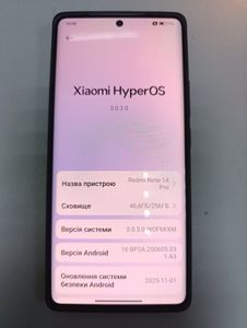 Б/в Мобільний телефон Xiaomi redmi note 14 pro 8/256gb 01-200856202