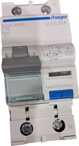 Б/в Диференційний автомат Hager 1p+n 6ka c-16a 30ma а (ada966d) 01-200914407