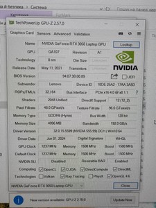 Б/в Ноутбук Lenovo 15/ryzen 5 5600h ddr4/16gb ddr4/ssd 512 gb/geforce rtx3050 4gb 01-201011742