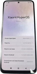 Б/у Мобільний телефон Xiaomi redmi note 12 8/256gb 01-201031349