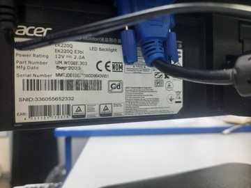 Б/в Монітор Acer ek220q 01-201097999