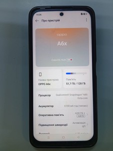 Б/в Мобільний телефон Oppo a6x 4/128gb 01-201142960