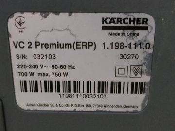 Б/у Пылесос Karcher vc 2 premium 01-200834479