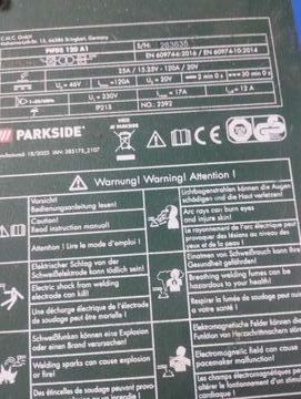 Б/в Зварювальний апарат Parkside pifds 120 a1 01-200820195