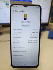Б/в Мобільний телефон Samsung galaxy a03 sm-a035f 4/64gb 01-200887944