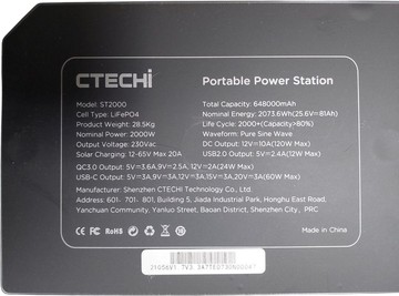 Б/в Зарядна станція Ctechi st2000 2073wh 01-200913121