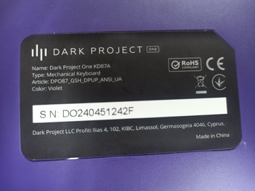 Б/в Клавіатура Dark Project kd87a 01-200999992