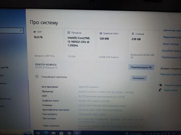 Б/в Ноутбук Hp 15/core i3-1005g1 ddr4/16gb ddr4/hdd *відсутній/ssd 256 gb/*інтегрована 01-200846626