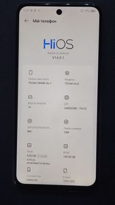 Б/в Мобільний телефон Tecno spark go 1 kl4 4/128gb 01-200896466