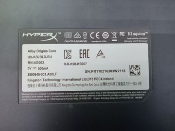 Б/у Клавиатура Hyperx alloy origins core pbt hx 01-200909341