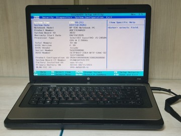 Б/в Ноутбук Hp 16/core i5 2450m ddr3/10gb ddr3/hdd *відсутній/ssd 120 gb/*інтегрована 01-201031147