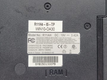 Б/у Планшет Durabook r11ah i5-5200u cpu 2.2ghr/ddr 4gb/ssd128gb/hd graphiics 5500 01-201122447