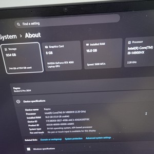 Б/в Ноутбук Xiaomi 15/core i9-14900hx ddr5/16gb ddr5/hdd *відсутній/ssd 1000 gb/geforce rtx4060 8gb 01-201150003