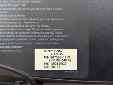 Б/в Клавіатура Logitech y-bn52 01-200826024