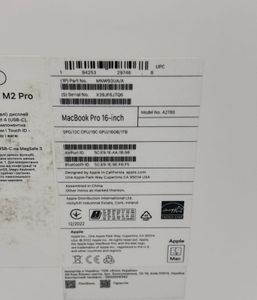 Б/в Ноутбук Apple macbook pro 16" 2023 01-200785148