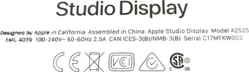 Б/в Монітор Apple studio display 27" with tilt adjustable stand 01-201031101