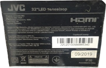 Б/в Телевізор Jvc lt-32mu380 01-201087256
