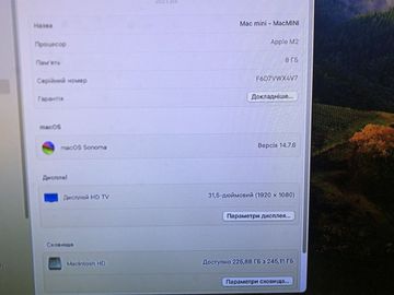 01-200534905: Apple mac mini a2686 mmfj3 m2/8core/ram 8gb/ssd256gb