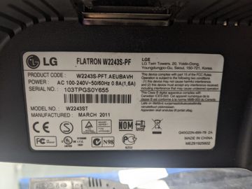 01-200778782: Lg w2243s