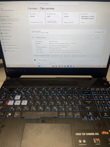 Б/в Ноутбук Asus 15/ryzen 5 7535hs ddr5/16gb ddr5/hdd *відсутній/ssd 512 gb/geforce rtx3050 4gb 01-200880396