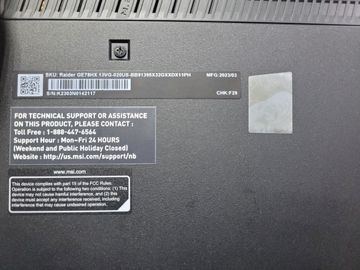 Б/в Ноутбук Msi 17/core i9-13950hx ddr5/16gb ddr5/ssd 512 gb/geforce rtx4070 8gb 01-200892290