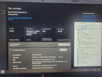 Б/в Ноутбук Acer 15/ryzen 7 7445hs ddr5/16gb ddr5/hdd *відсутній/ssd 512 gb/geforce rtx3050 6gb 01-200912118