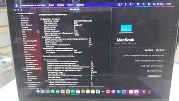 Б/у Ноутбук Apple macbook a1534 12" core m3 1,2ghz/ram 8gb/ssd 256gb/intel hd graphics 515 01-200920688