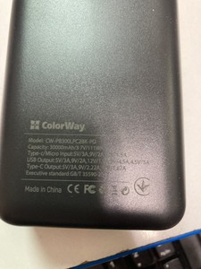 Б/в Повербанк Colorway cw-pb300lpc2bk-pd 01-201107499