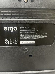 Б/в Клавіатура Ergo kb-640 01-201146996